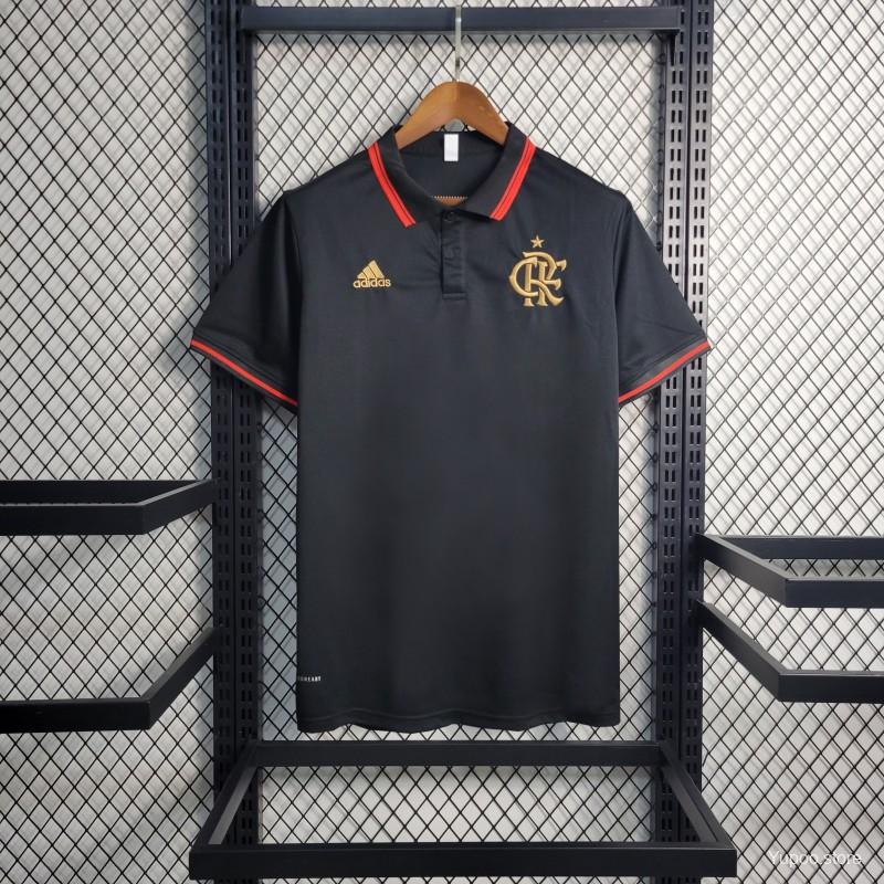 FLAMENGO BLACK POLO JERSEY 23/24