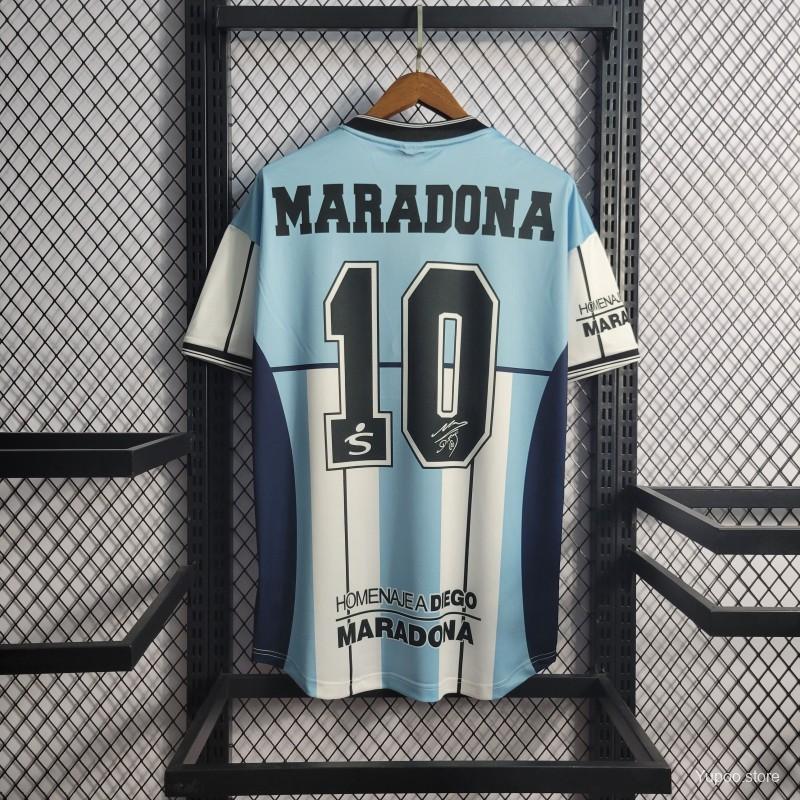 ARGENTINA RETRO 2001 MARADONA COMMEMORATIVE EDITION JERSEY