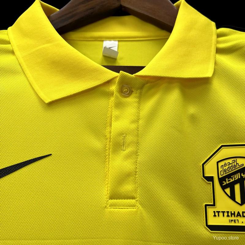 AL-ITTIHAD CLUB YELLOW POLO JERSEY 23/24