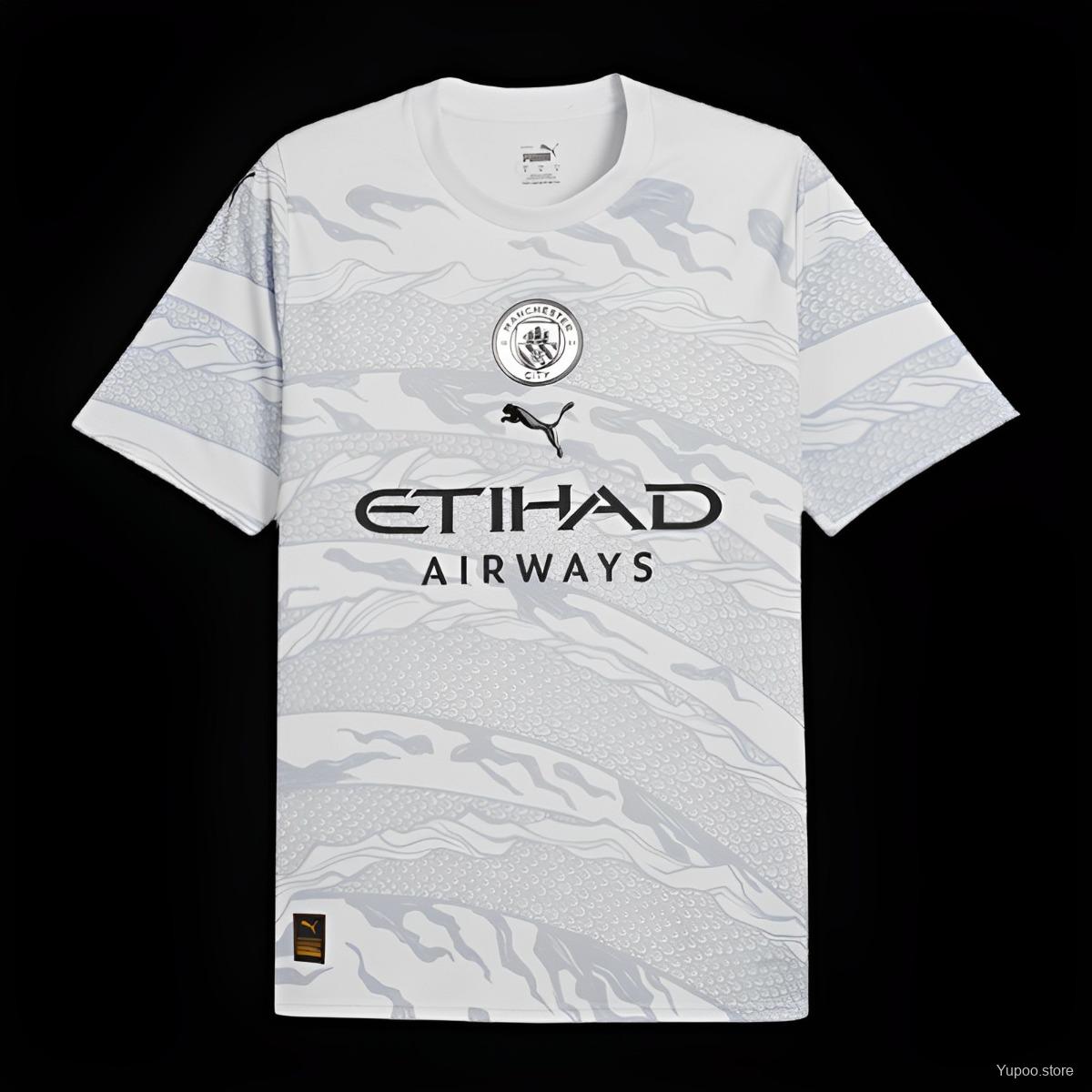 MANCHESTER CITY PUMA YEAR OF THE DRAGON WHITE JERSEY 24/25