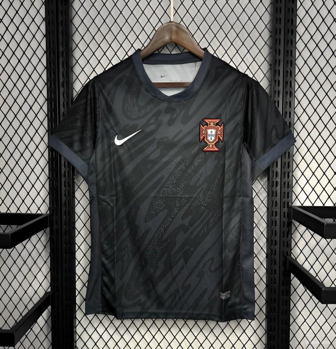 2024 Portugal Euro Black Goalkeeper Jersey