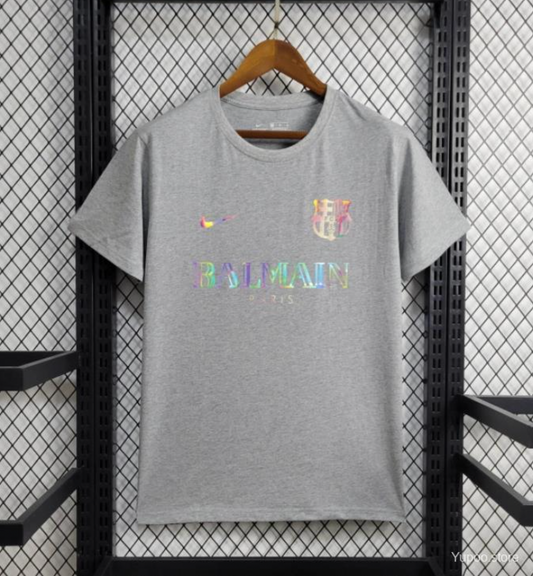 BARCELONA X BALMAIN GRAY TRAINING KIT