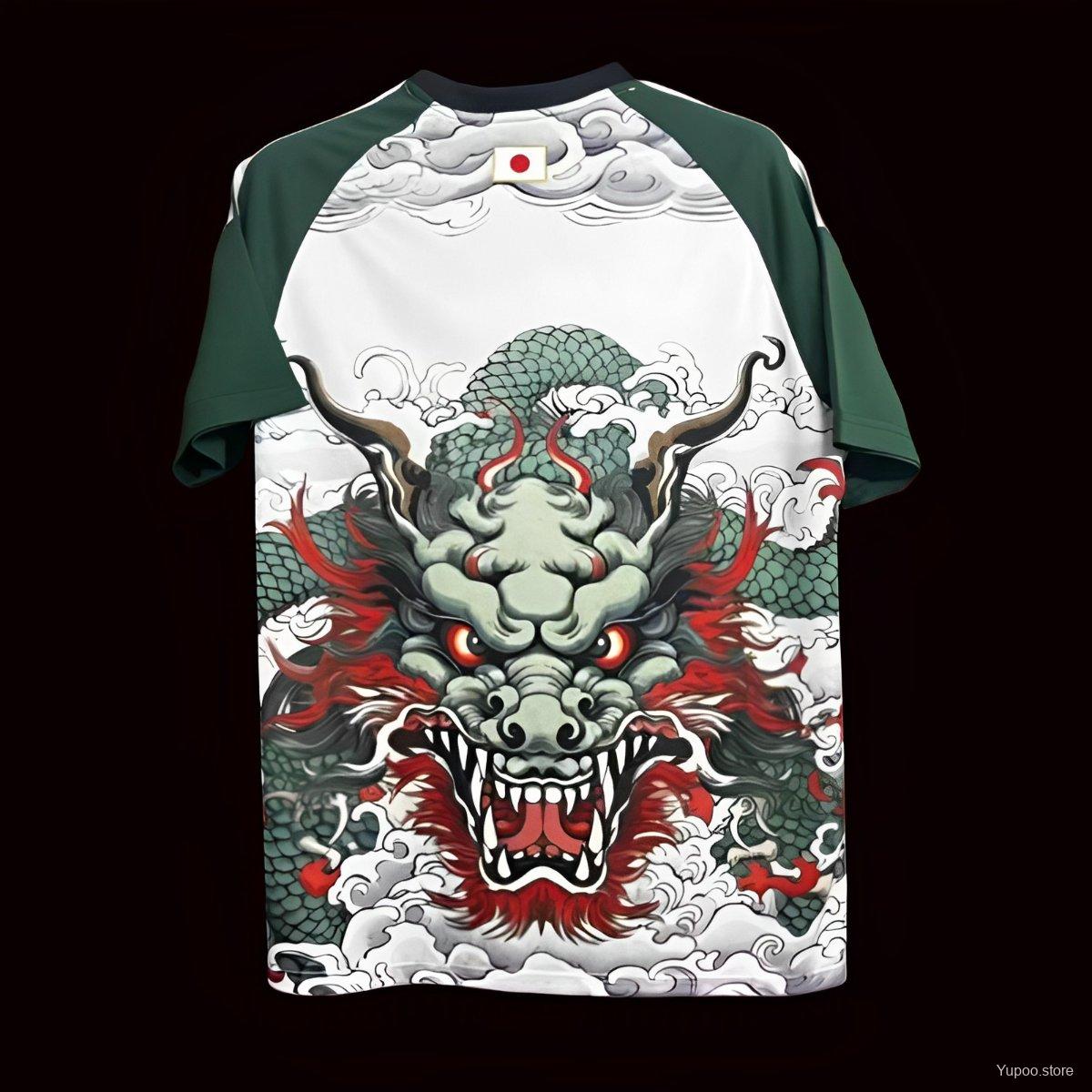 Japan x Y3 Green White Dragon Special Jersey