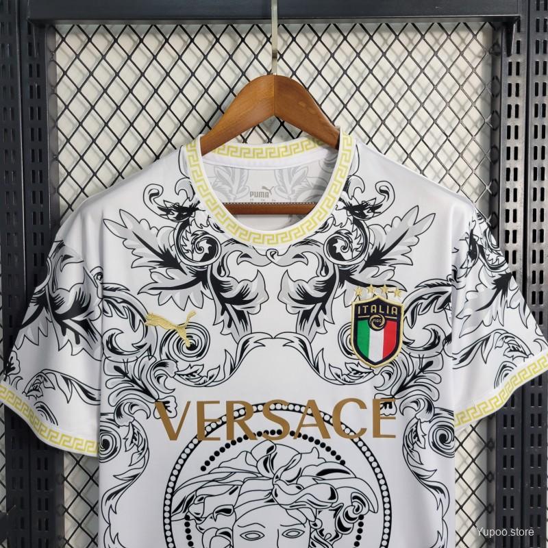 ITALY VERSACE EDIITON WHITE JERSEY (FAN MADE) 2023/24