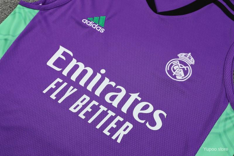 23/24 REAL MADRID PURPLE VEST + SHORTS